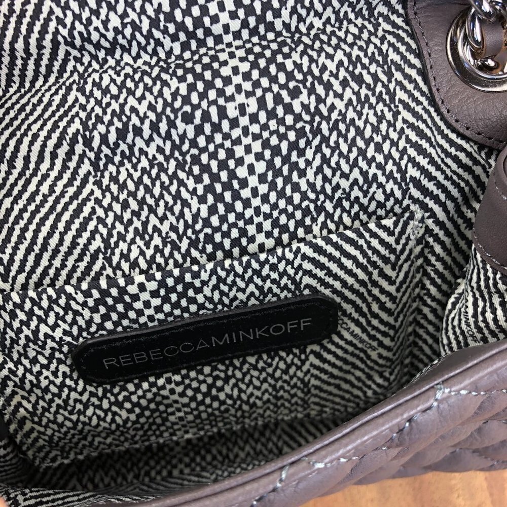 Rebecca Minkoff “Affair” Quilted Studded Grey Bag - Picture 9 of 12